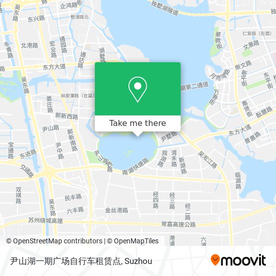 尹山湖一期广场自行车租赁点 map