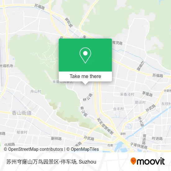 苏州穹窿山万鸟园景区-停车场 map
