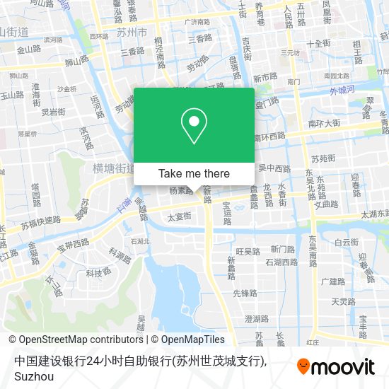 中国建设银行24小时自助银行(苏州世茂城支行) map