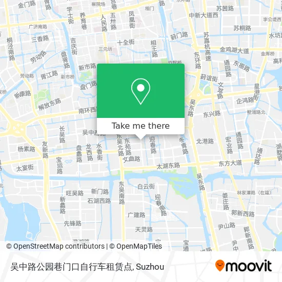 吴中路公园巷门口自行车租赁点 map