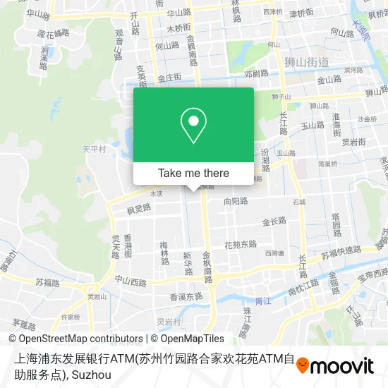 上海浦东发展银行ATM(苏州竹园路合家欢花苑ATM自助服务点) map
