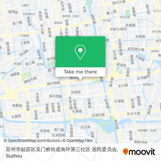 苏州市姑苏区吴门桥街道南环第三社区-居民委员会 map