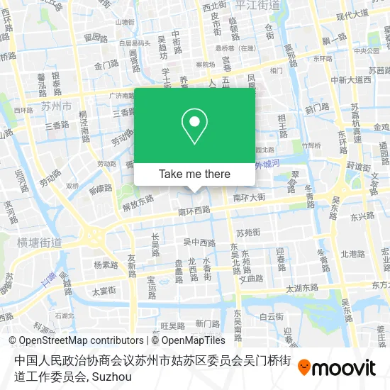 中国人民政治协商会议苏州市姑苏区委员会吴门桥街道工作委员会 map