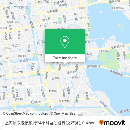 上海浦东发展银行24小时自助银行(文萃路) map