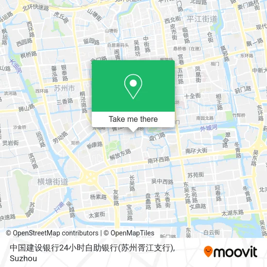 中国建设银行24小时自助银行(苏州胥江支行) map
