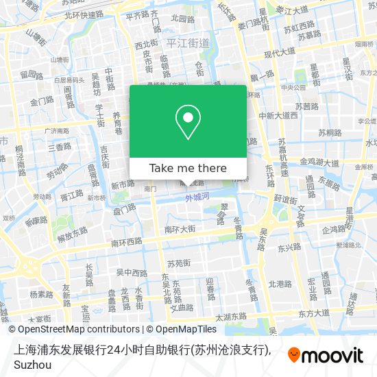 上海浦东发展银行24小时自助银行(苏州沧浪支行) map