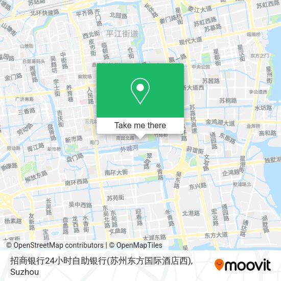 招商银行24小时自助银行(苏州东方国际酒店西) map