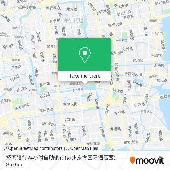 招商银行24小时自助银行(苏州东方国际酒店西) map