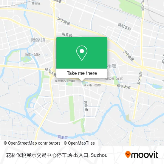 花桥保税展示交易中心停车场-出入口 map
