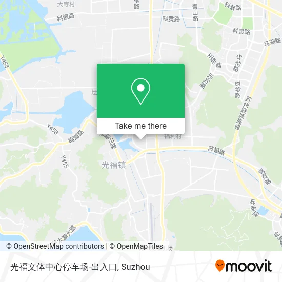 光福文体中心停车场-出入口 map