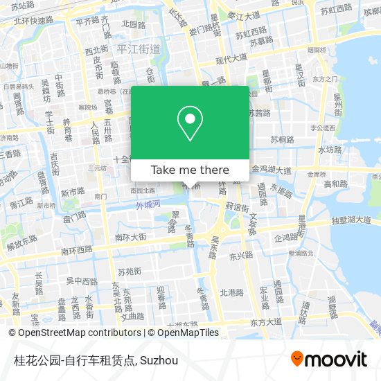 桂花公园-自行车租赁点 map