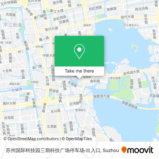 苏州国际科技园三期科技广场停车场-出入口 map