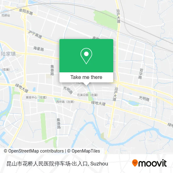 昆山市花桥人民医院停车场-出入口 map