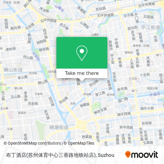 布丁酒店(苏州体育中心三香路地铁站店) map
