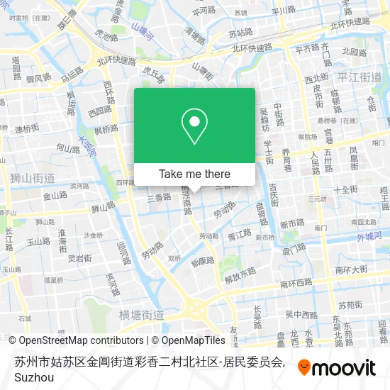 苏州市姑苏区金阊街道彩香二村北社区-居民委员会 map