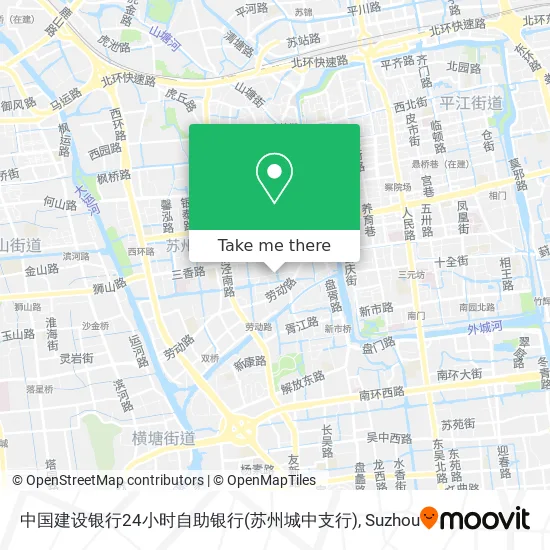 中国建设银行24小时自助银行(苏州城中支行) map