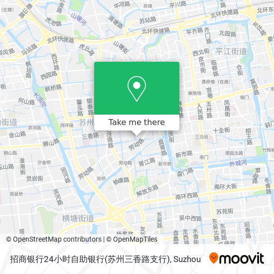 招商银行24小时自助银行(苏州三香路支行) map