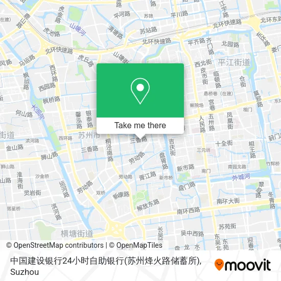 中国建设银行24小时自助银行(苏州烽火路储蓄所) map