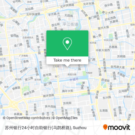 苏州银行24小时自助银行(乌鹊桥路) map