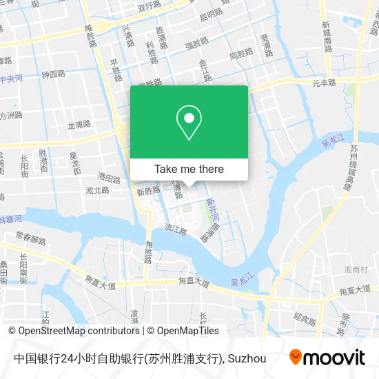 中国银行24小时自助银行(苏州胜浦支行) map