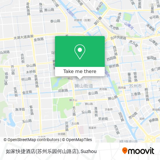 如家快捷酒店(苏州乐园何山路店) map