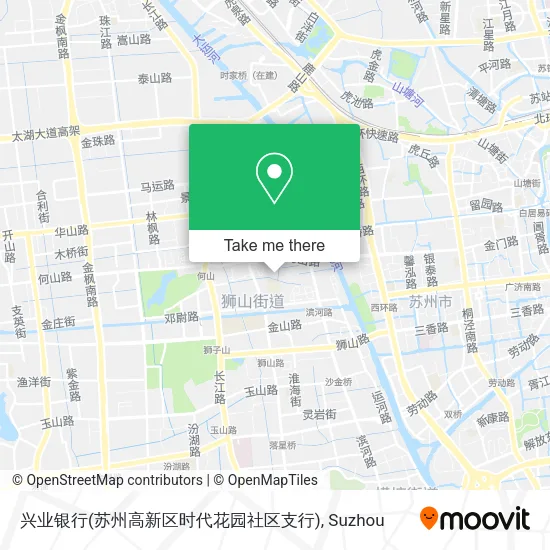 兴业银行(苏州高新区时代花园社区支行) map