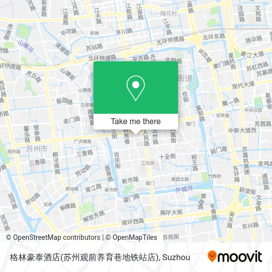 格林豪泰酒店(苏州观前养育巷地铁站店) map