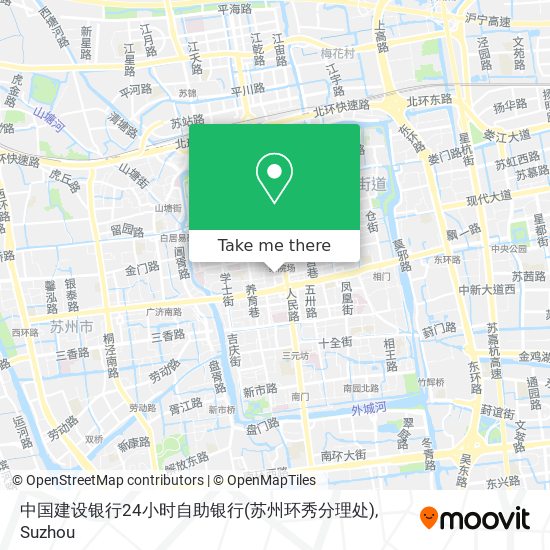中国建设银行24小时自助银行(苏州环秀分理处) map