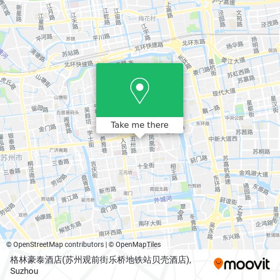 格林豪泰酒店(苏州观前街乐桥地铁站贝壳酒店) map