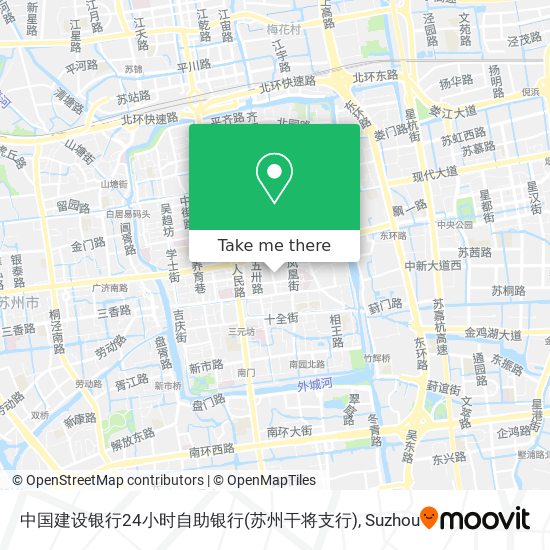 中国建设银行24小时自助银行(苏州干将支行) map