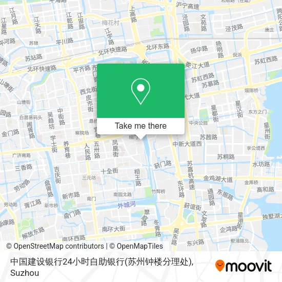 中国建设银行24小时自助银行(苏州钟楼分理处) map