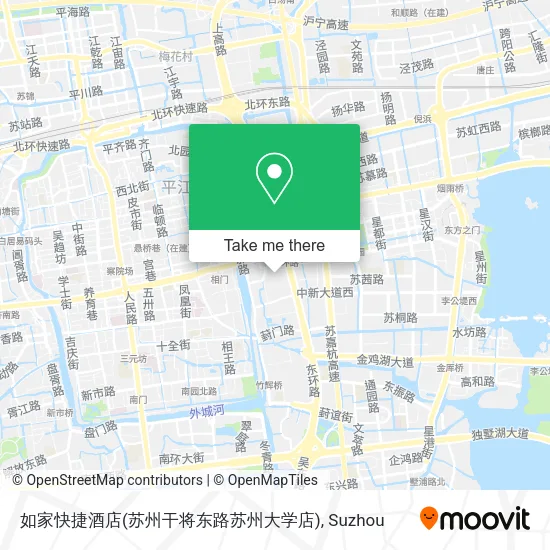 如家快捷酒店(苏州干将东路苏州大学店) map