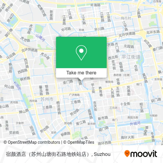 宿颜酒店（苏州山塘街石路地铁站店） map
