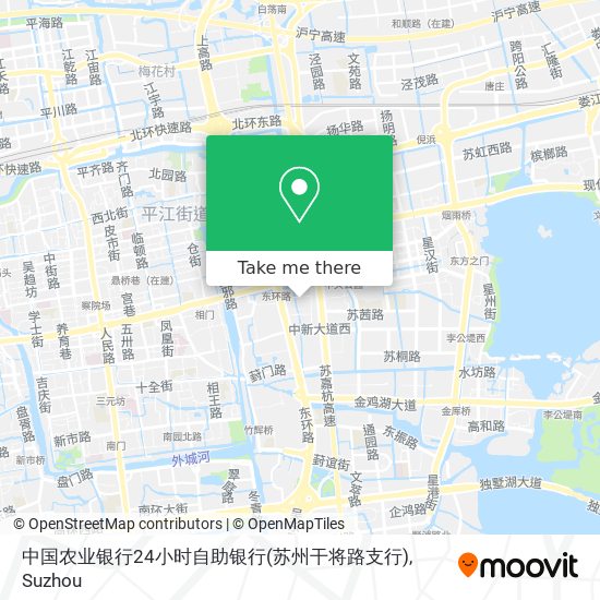 中国农业银行24小时自助银行(苏州干将路支行) map