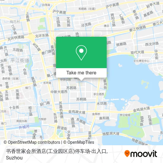 书香世家会所酒店(工业园区店)停车场-出入口 map