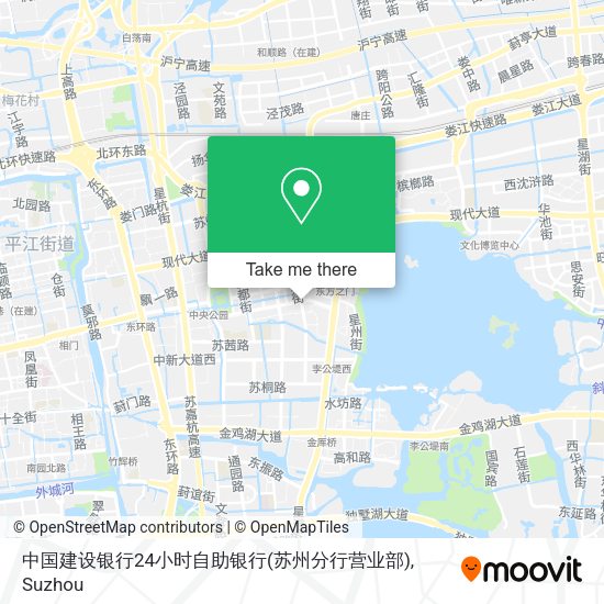 中国建设银行24小时自助银行(苏州分行营业部) map