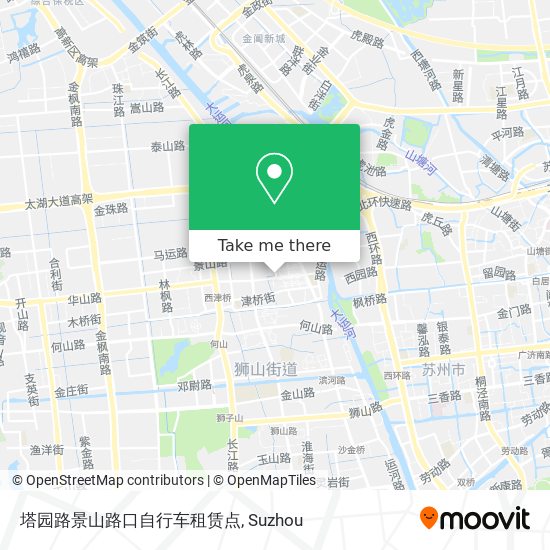 塔园路景山路口自行车租赁点 map