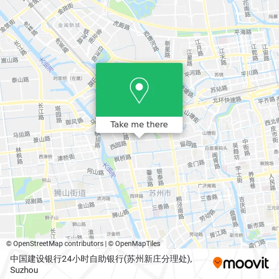 中国建设银行24小时自助银行(苏州新庄分理处) map