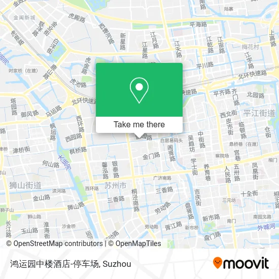 鸿运园中楼酒店-停车场 map