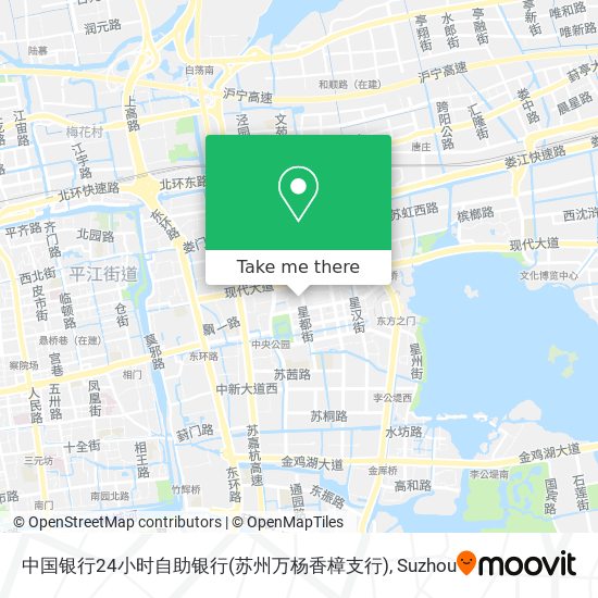 中国银行24小时自助银行(苏州万杨香樟支行) map