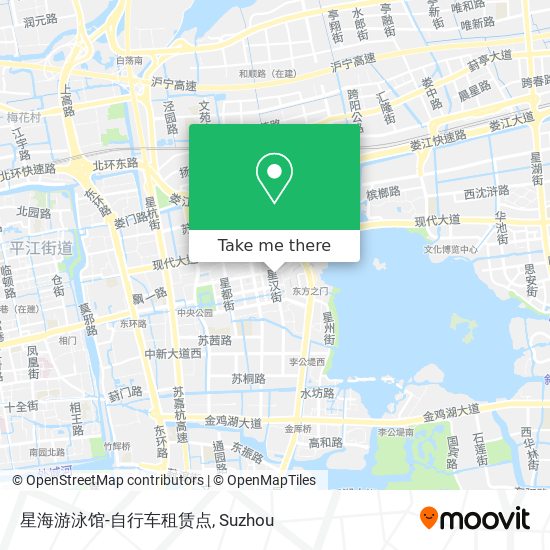 星海游泳馆-自行车租赁点 map