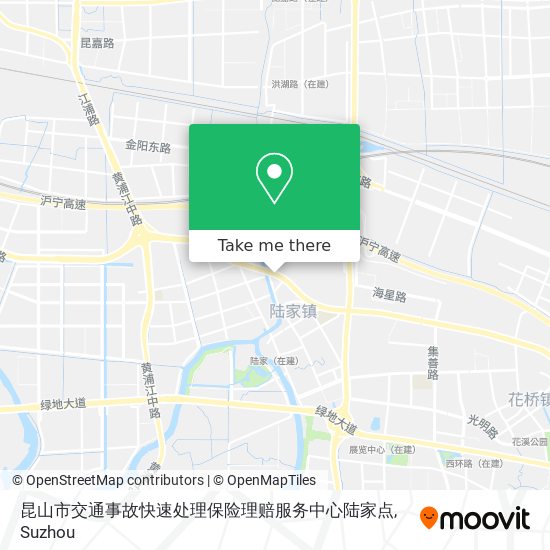 昆山市交通事故快速处理保险理赔服务中心陆家点 map