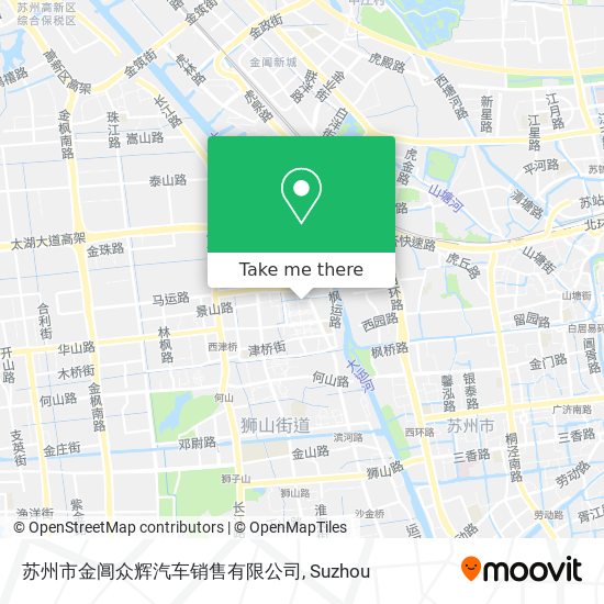 苏州市金阊众辉汽车销售有限公司 map