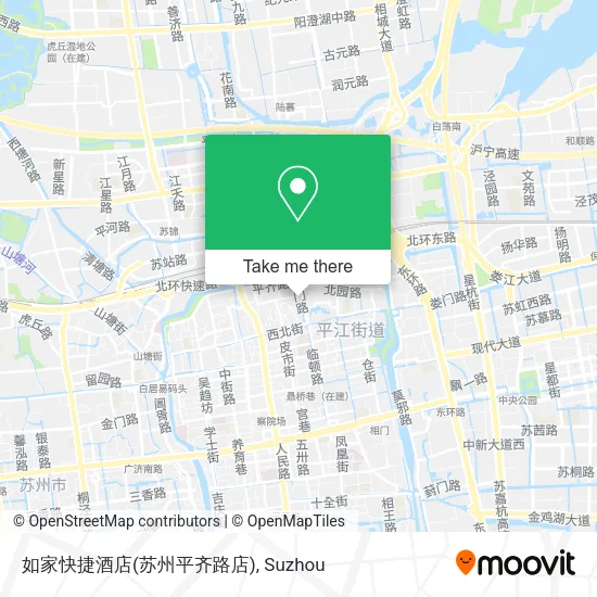 如家快捷酒店(苏州平齐路店) map