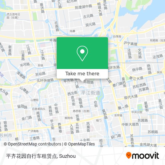 平齐花园自行车租赁点 map