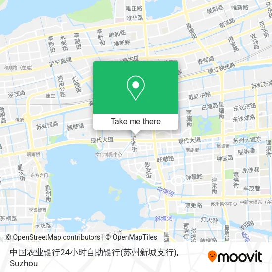 中国农业银行24小时自助银行(苏州新城支行) map