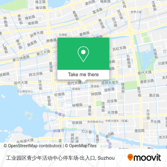 工业园区青少年活动中心停车场-出入口 map