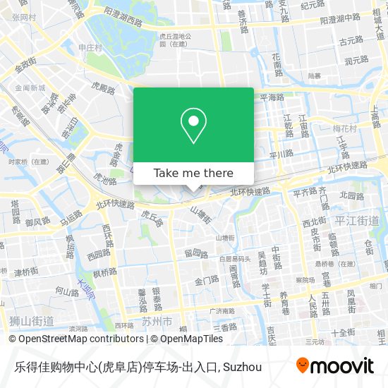 乐得佳购物中心(虎阜店)停车场-出入口 map