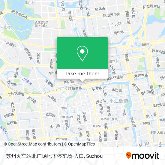 苏州火车站北广场地下停车场-入口 map