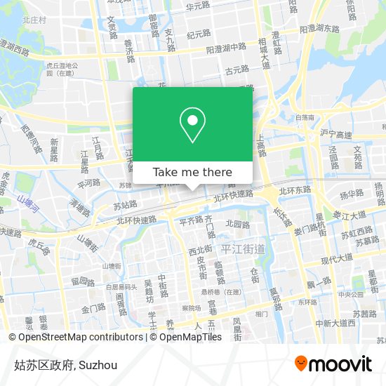 姑苏区政府 map